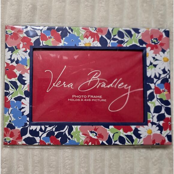 Vera Bradley Floral Photo Frame 4x6 Summer Cottage NEW - Picture 1 of 5